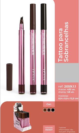 Tatto para sobrancelhas 3cores/ 48pçs VIVAI