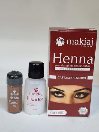 Henna p/ sobrancelhas (CASTANHO ESCURO) makiaj/ 12UN