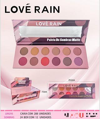 Paleta de Sombras Matte c/12pçs Love Rain