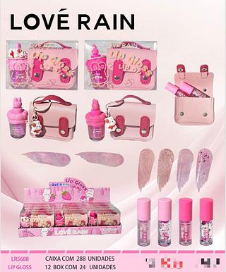 Lip gloss c/12pcs LOVE RAIN