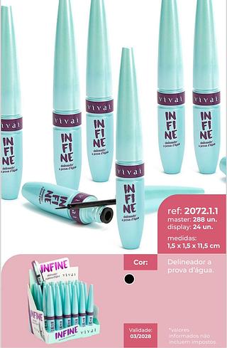 Delineador liquido a prova d'água Infine/ 24pçs (2072.1.1) Vivai