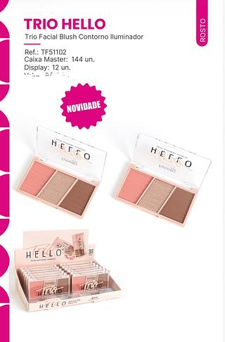 Trio blush facial 3 em1 /12pcs FEBELLA