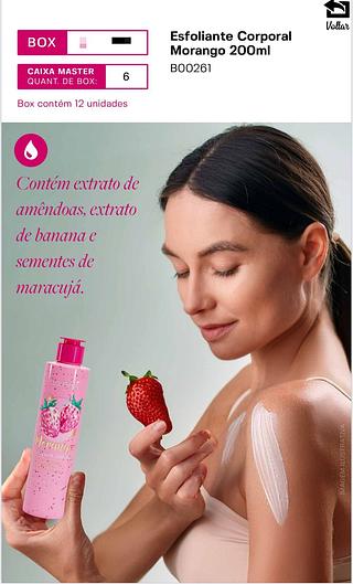 Esfoliante Corporal Morango 200ml C/12PCS LUDURANA