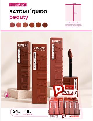 Batom liquido beauty C/24pcs Pink 21