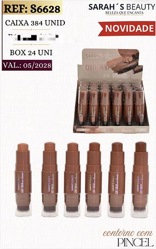 Contorno com pincel C/24pcs Sarah´s Beauty