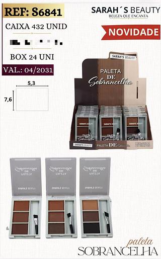 Paleta de sobrancelha /24pcs SARAHS BEAUTY