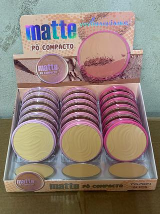 Po compacto cor：1/2/3 C/24pcs YOYO MAQUIAMOR