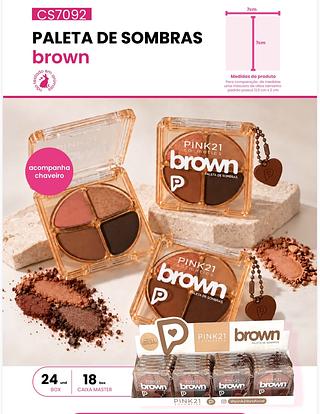 Paleta de sombras brown C/24pcs PINK 21