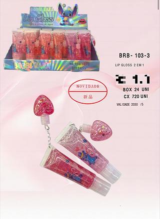 Lip Gloss 2 em 1 c/24pçs Bobbi Rara