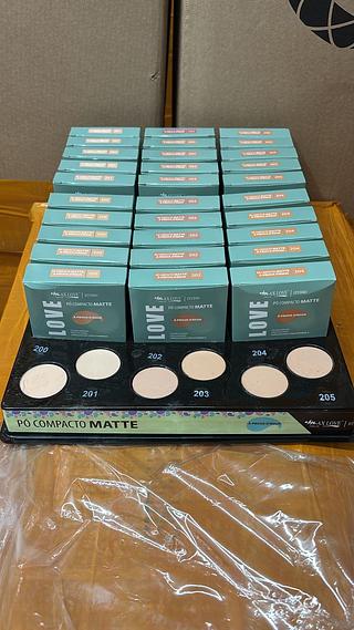 Po Compacto Matte a prova d'água COR:200-205/ 30pçs