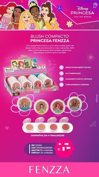 Blush compacto princesa c/24pcs FENZZA