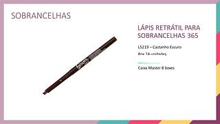 Lapis de sobrancelhas chanfrado retrátil Castanho-Escuro/ 24pcs LUISANCE