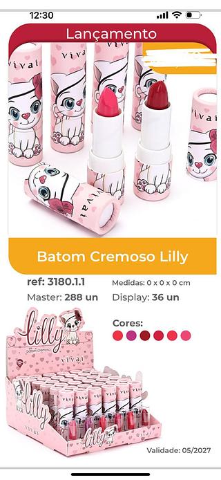 Batom cremoso lilly c/36pcs （3180.1.1）vivai