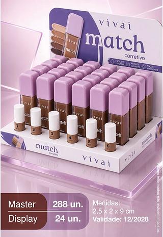 Corretivo liquido match sort 2 c/24pcs VIVAI