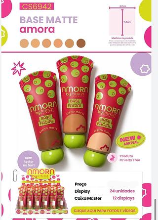 Base matte amora c/24pcs Pink 21