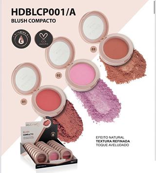Blush Compacto c/24pçs Hudamoji