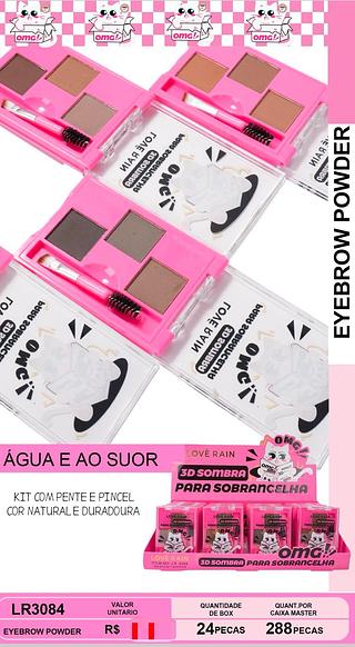 Sombra para sobrancelha /24pcs LOVE RAIN