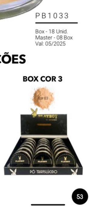 Po Translucido cor:03/ 18pçs (PB1033-3) Playboy