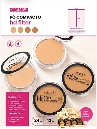 Pô Compacto hd filter C/24pcs pink 21