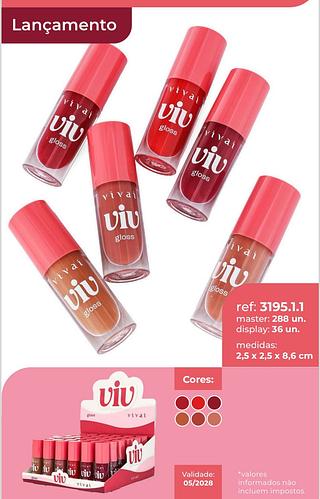Lip gloss viv /36pcs VIVAI