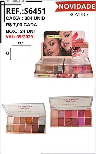 Paleta de Sombra /24pcs Sarah’s beauty