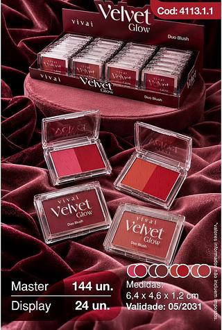 Duo blush velvet glow c/24pcs VIVAI