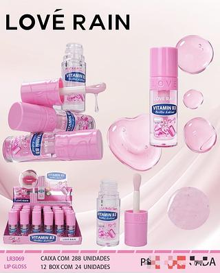 Lip gloss vitamin B3 c/24pcs LOVE RAIN