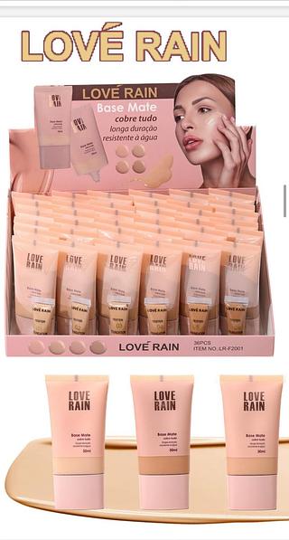 Base liquida matte resitente à água/ 36pçs (LR-F2001) Love rain