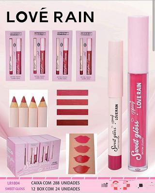 Lip gloss e Lapis boca c/24pcs LOVE RAIN
