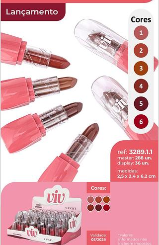 Batom cremoso viv /24pcs VIVAI