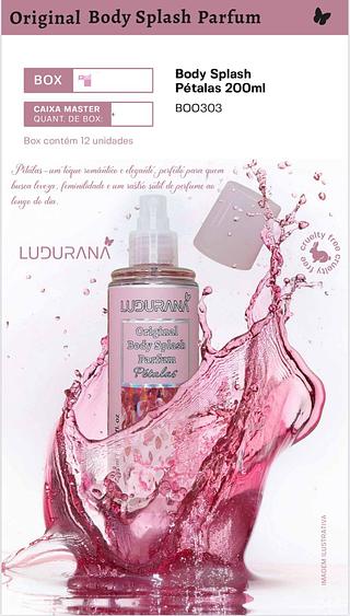 Body Splash Pétalas c/12pçs 200ml Ludurana