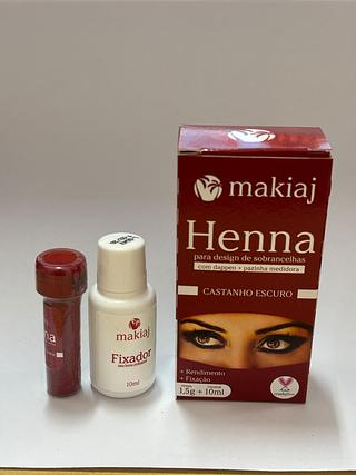 Henna p/ sobrancelhas (CASTANHO ESCURO) makiaj/ 12UN