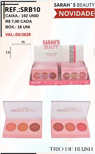 Trio blush /16pcs Sarahs Beauty