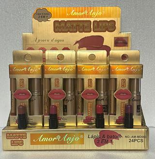 Lápis e Batom Matte c/24pçs Amor Anjo