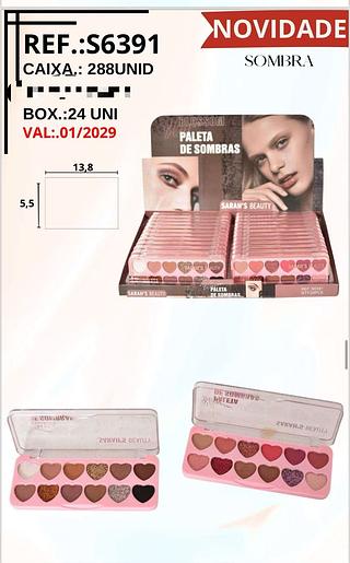 Paleta de sombras c/24pcs Sarah´s Beauty