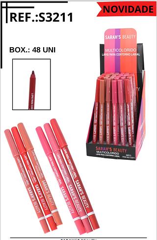 Lapis labial multicolorido/ 48pçs (S3211) Sarah's