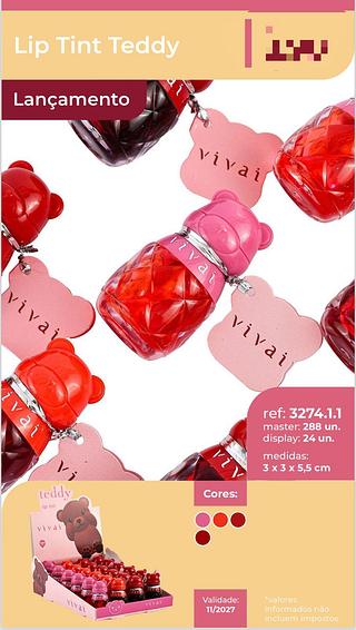 Lip Tint Teddy /24unid Vivai