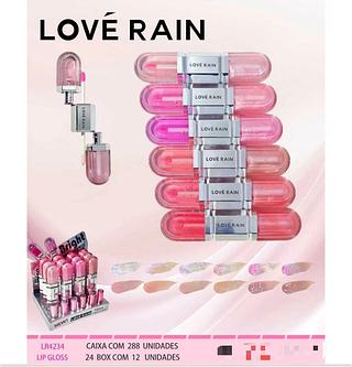 Lip gloss c/12pcs LOVE RAIN