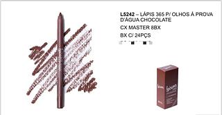 Lápis 365 para os Olhos a Prova D´Água Chocolate c/24pçs Luisance