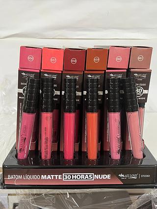 Batom Liquido Matte 30hrs Nude/48pçs (656-661) Maxlove