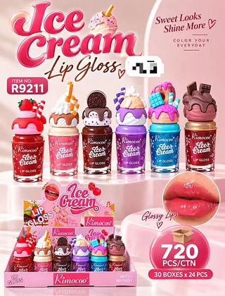 Lip gloss Ice cream /24pcs Rimocoo