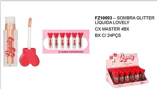Sombra Glitter Liquida Lovely /24pçs Fenzza