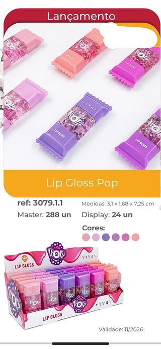 Lip Gloss Pop/ 24pçs (3079.1.1) Vivai
