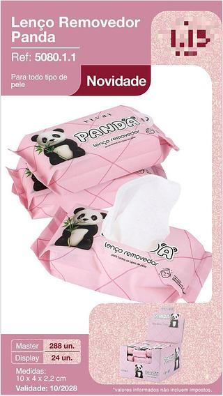 Mini Lenço Removedor Panda c/24pçs Vivai
