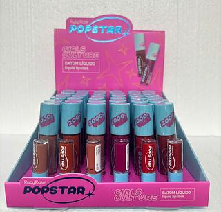Batom Liquido Girls Culture Popatar c/36pcs RUBY ROSE