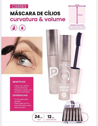 Máscar para Cilios Curvatura e Volume c/24pçs Pink21