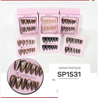 Unha posticas com adesivo auto colante /12pcs Sabrina Sato