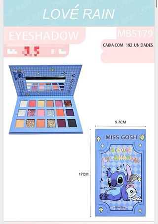 Paleta Sombras Stitch c/12pçs Love Rain