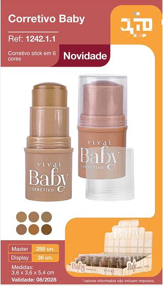 Corretivo Baby em Bastão c/36pçs Vivai