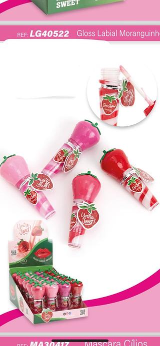 Gloss labial moranguinho/ 24pçs (LG40522) Febella